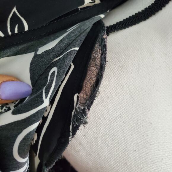 Peter Popovich Vintage Black & White Graphic Open Blazer 16 - Picture 6 of 9